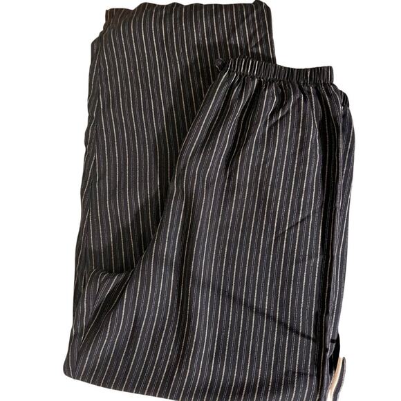 Liz Baker Pants - Liz Baker Essentials Pull On Dark‎ Blue White Pin Strips Oversized Women’s Large